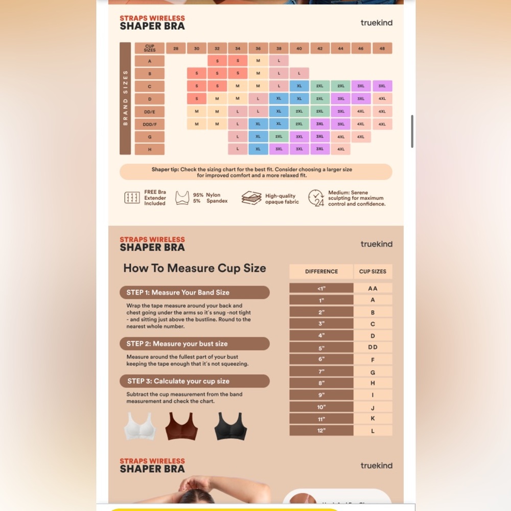 Truekind® Daily Comfort Wireless Shaper Bra XL - Picture 4 of 4